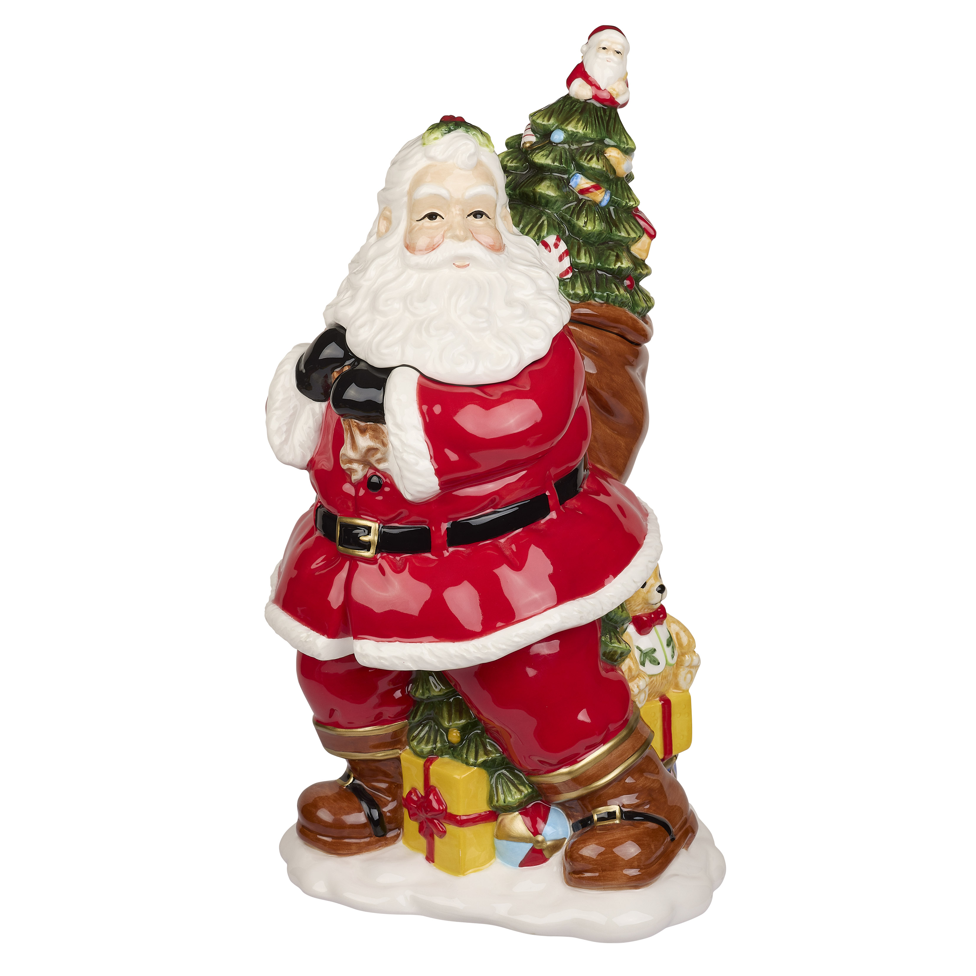 Christmas Tree Figural Santa with Tree Cookie Jar image number null